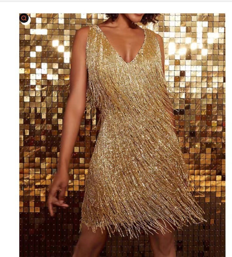 Elegant Fringe Party Dress