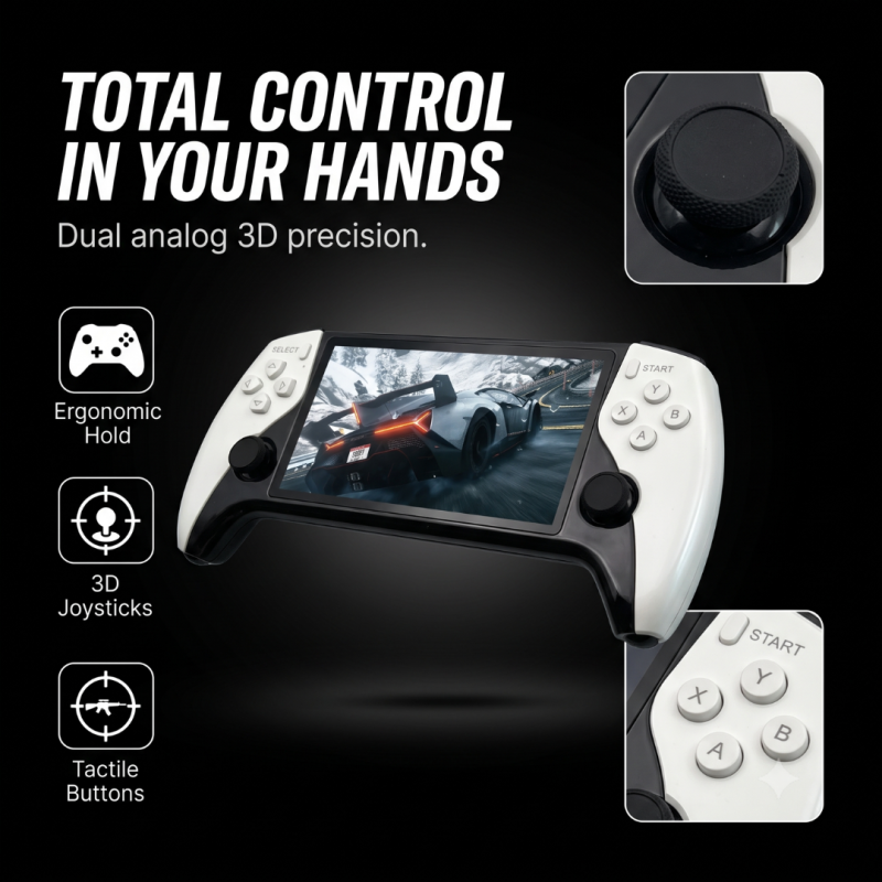 Retro Handheld Game Console with HD 5-inch IPS Screen over 20,000 Games