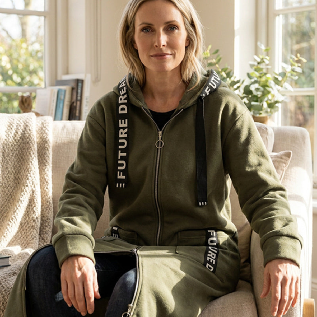 Long Casual Hooded Sweatshirt for Women