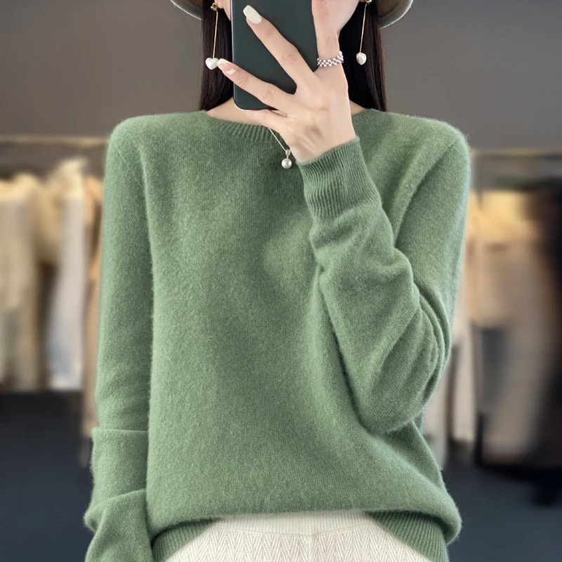 Cashmere Pullover Women's Stylish Round Neck, Soft & Comfortable