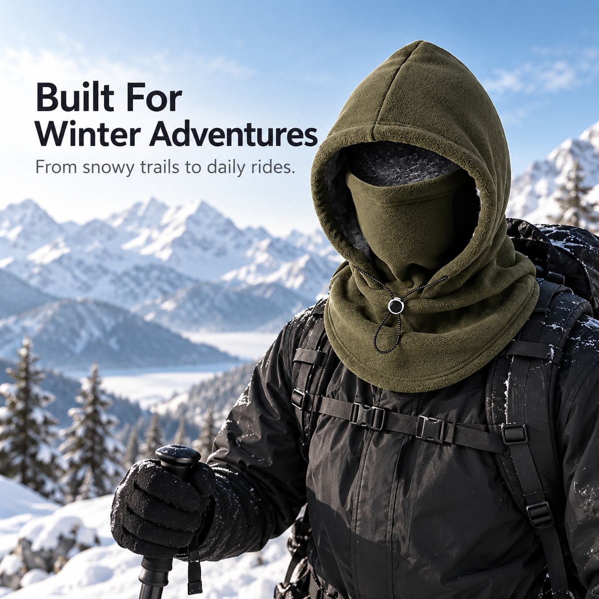 Fleece Balaclava Hood ā Full Face & Neck Winter Protection for Outdoor Adventures
