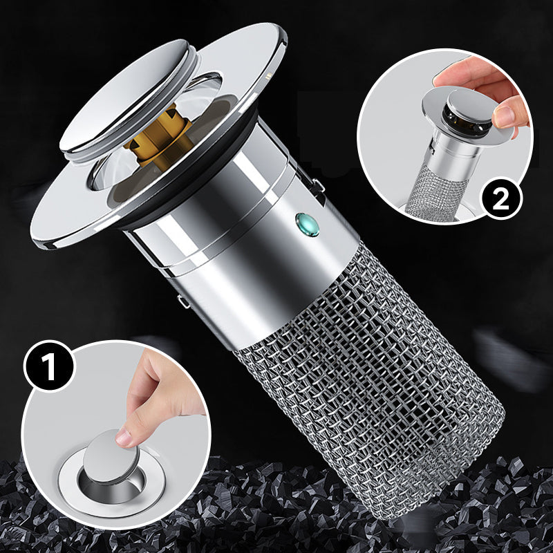Stainless Steel Pop-Up Drain Filter