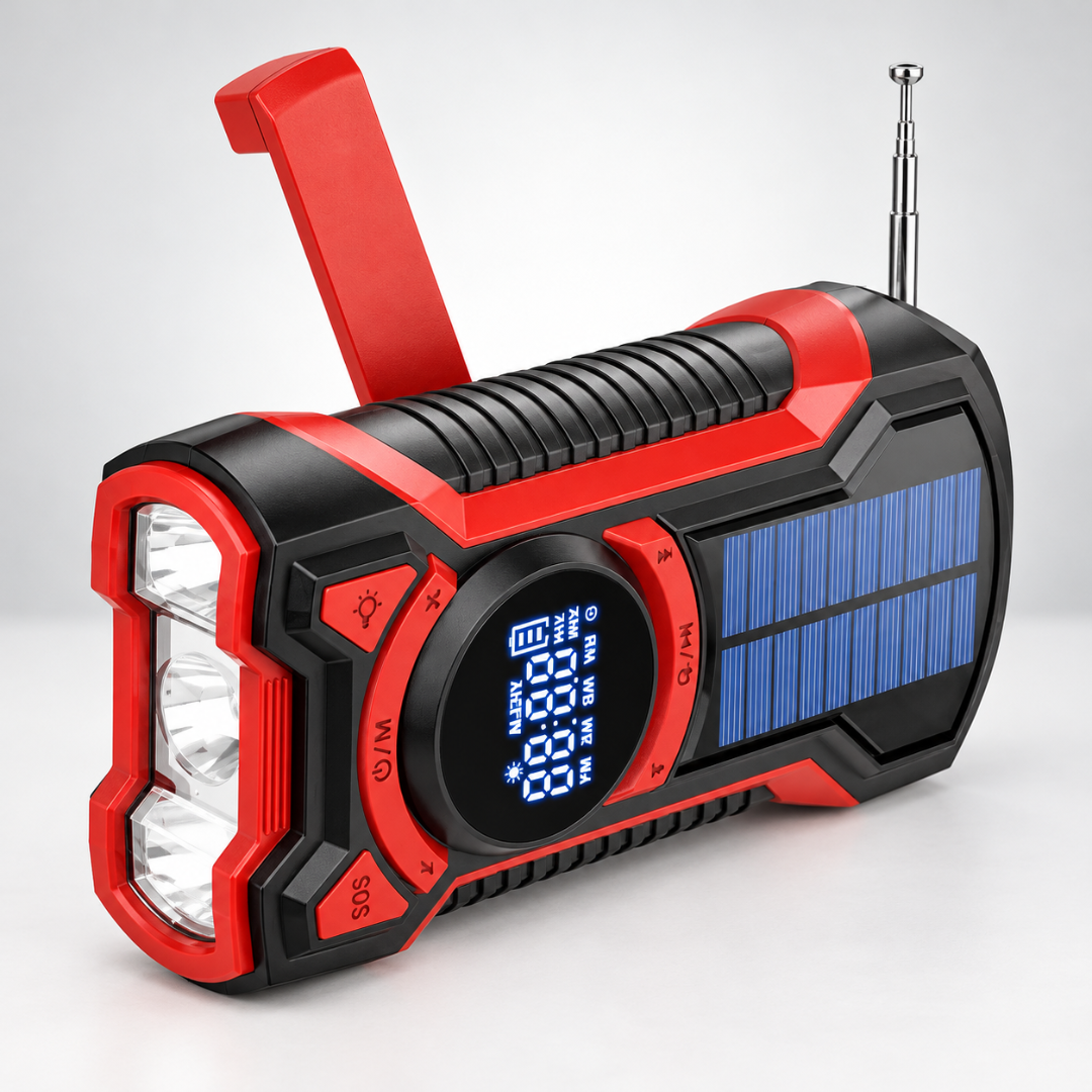 Thrives Outdoor | Crankora Hand Crank Emergency Radio β Red