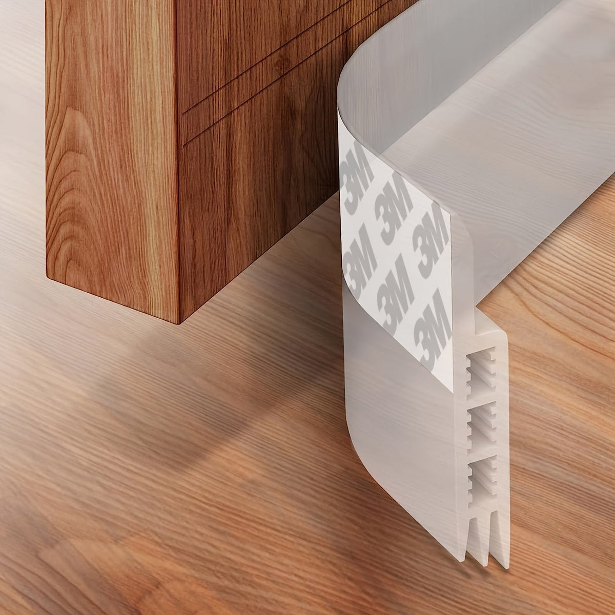 Door Draft Stopper - Silicone Door Scraper with Strong Adhesive and Sound Insulation