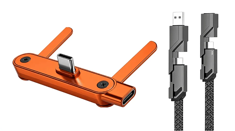 Practical and Portable Power Adapter with Foldable Plug for Travel
