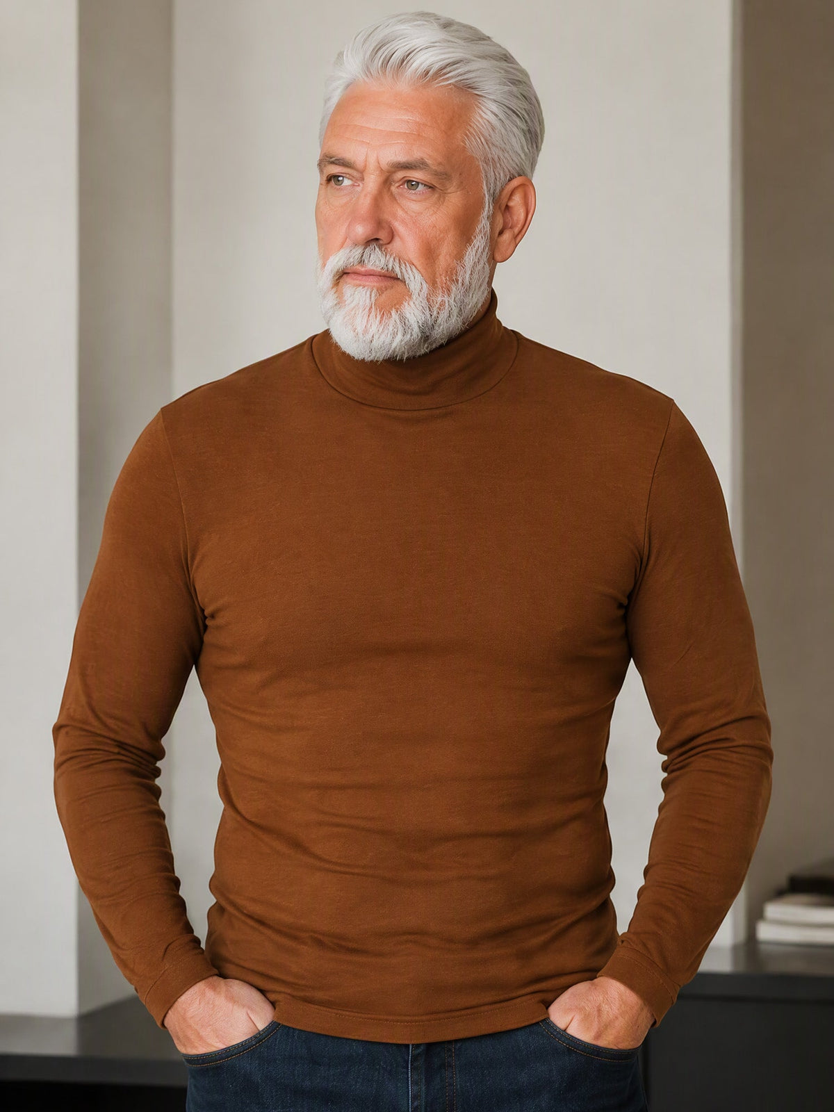 Men's Slim-Fit Turtleneck Top