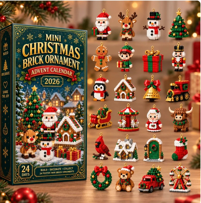 Buildable Christmas Brick Ornament Advent Calendar