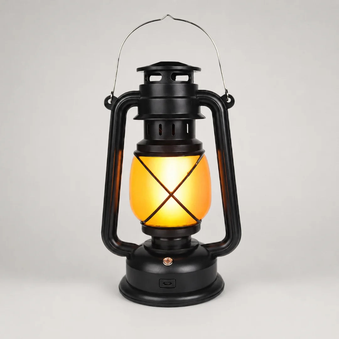 Thrives Outdoor | Flambourne Vintage-Style Rechargeable Flame-Effect Lantern