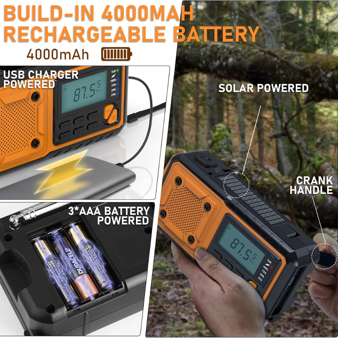Thrives Outdoor | Solavox Portable Emergency Crank Radio