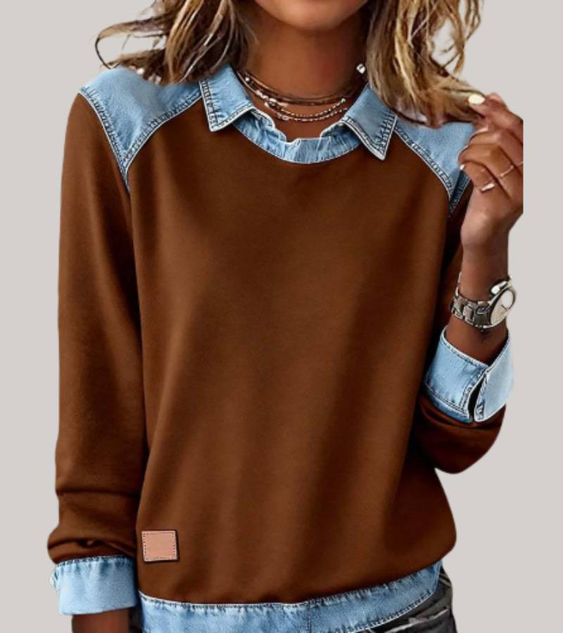Comfortable Denim Sweater