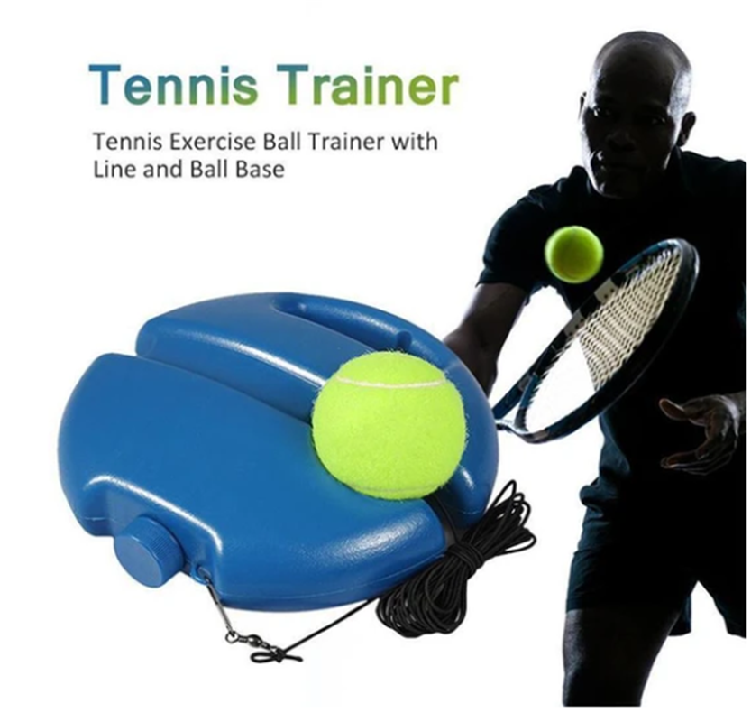 Tennis Trainer – Self-study tool, adjustable height & stable base – improves your swing and accuracy anywhere