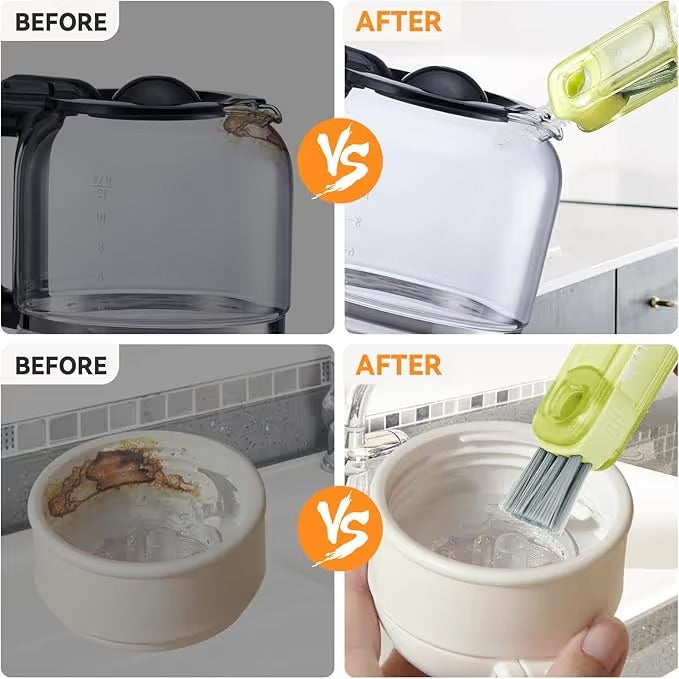 3-in-1 Crocodile Brush Deep Cleaning for Narrow Cup Lids & Tableware Gaps