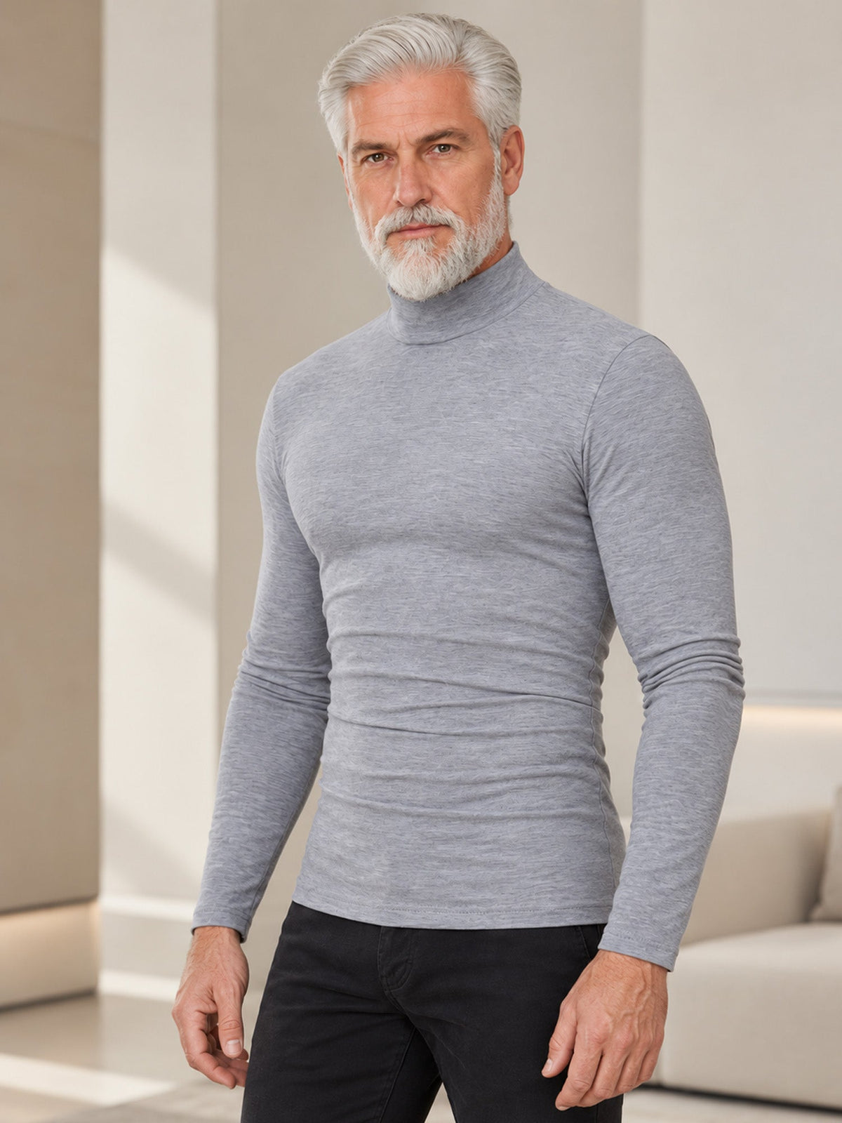 Men's Slim-Fit Turtleneck Top