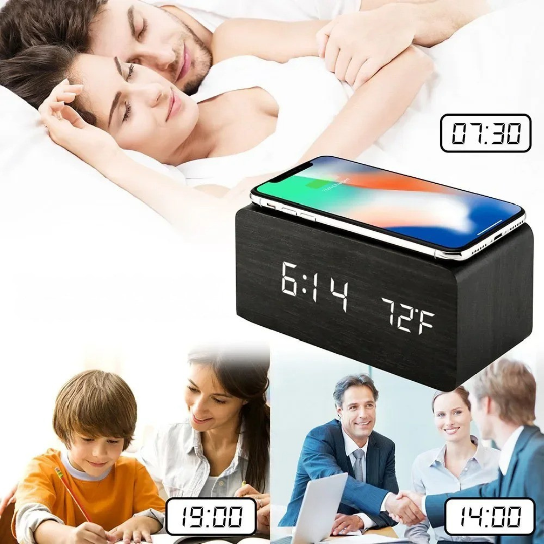 Thrives Outdoor | Lumnora Digital LED Wooden Alarm Clock