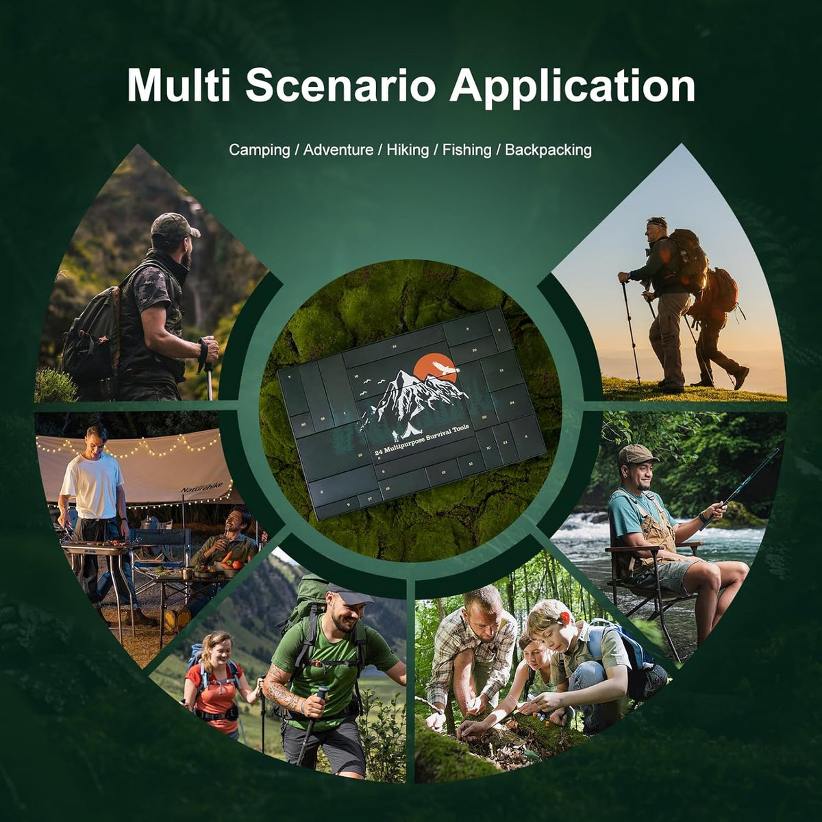 Survival Advent Calendar 2026 with 24 Outdoor Equipment Pieces