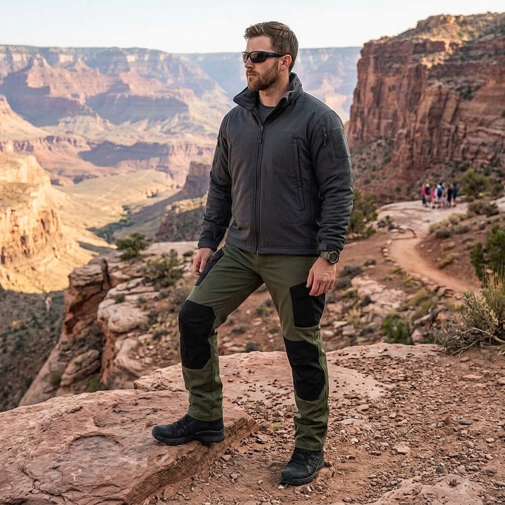 Men's Softshell Fleece-Lined Reinforced Water-Resistant Tactical Trousers