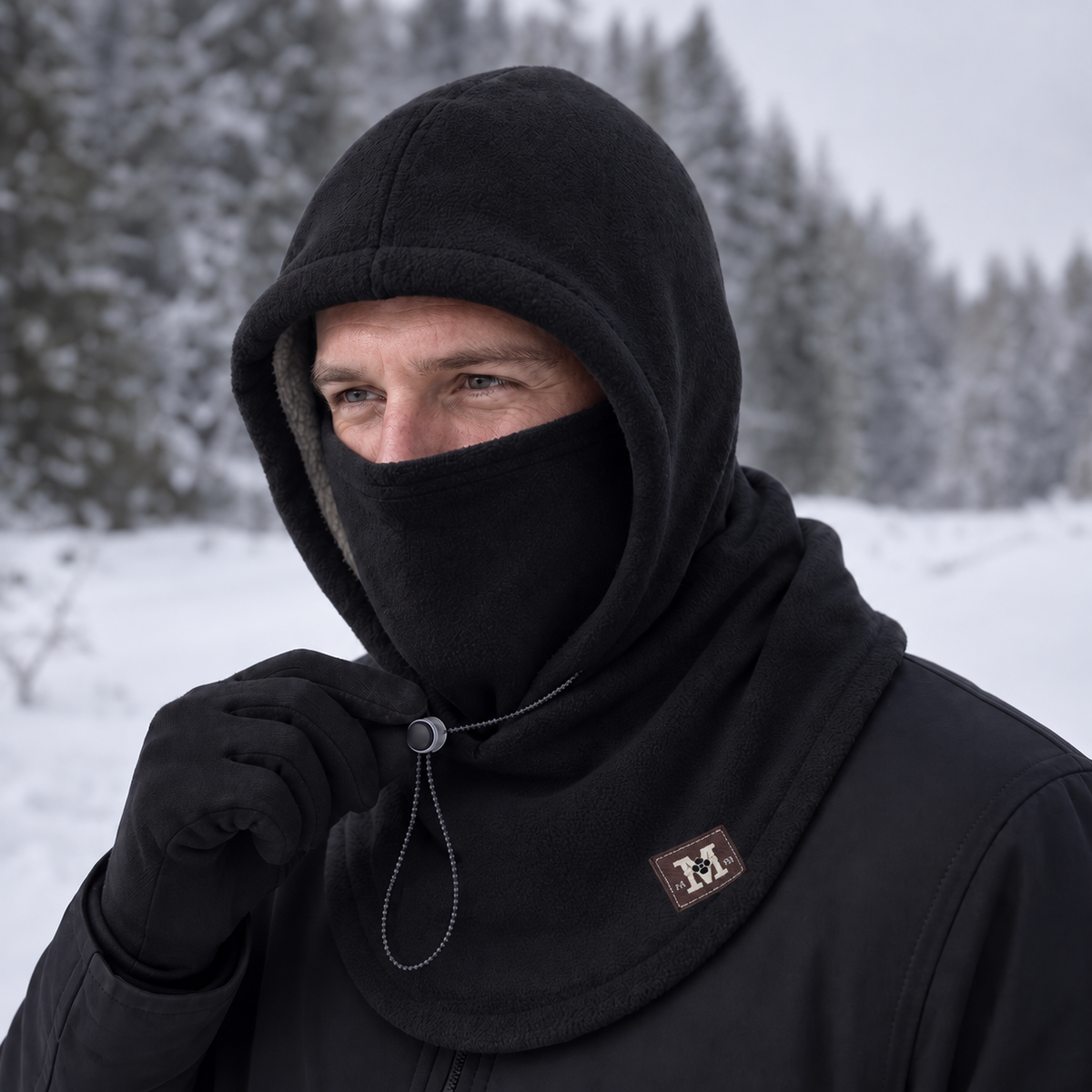 Fleece-Lined Adjustable Face-Covering Balaclava