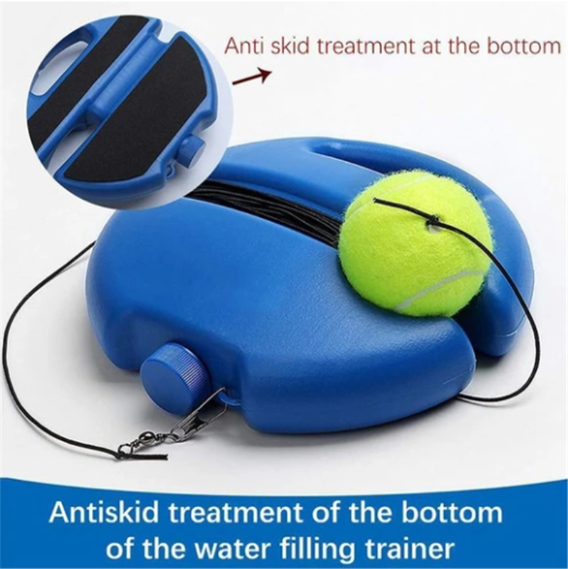Tennis Trainer – Self-study tool, adjustable height & stable base – improves your swing and accuracy anywhere