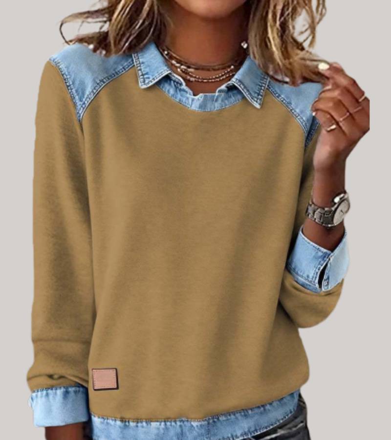 Comfortable Denim Sweater