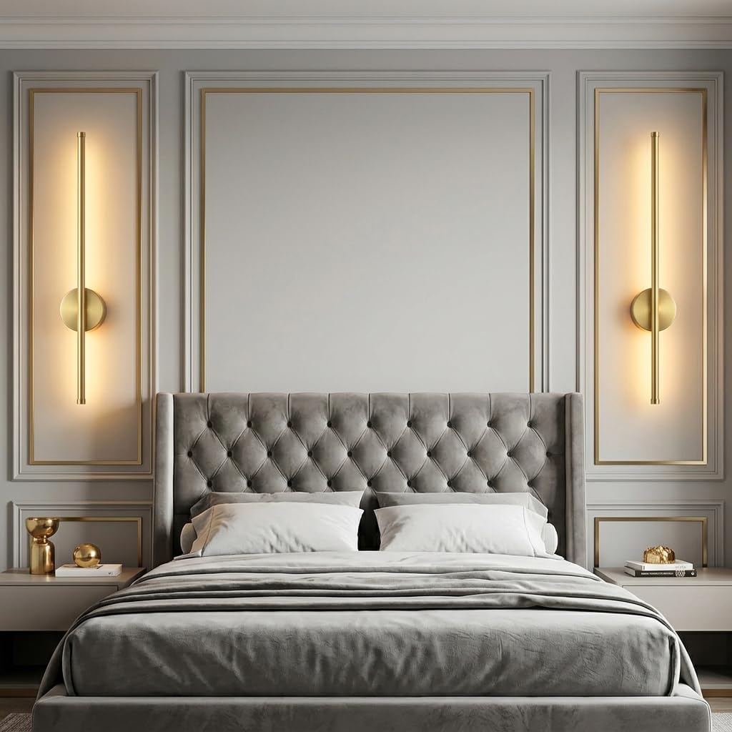 Gold Rechargeable Wall Lamp, 19.6 in β Dimmable LED Wall Sconce