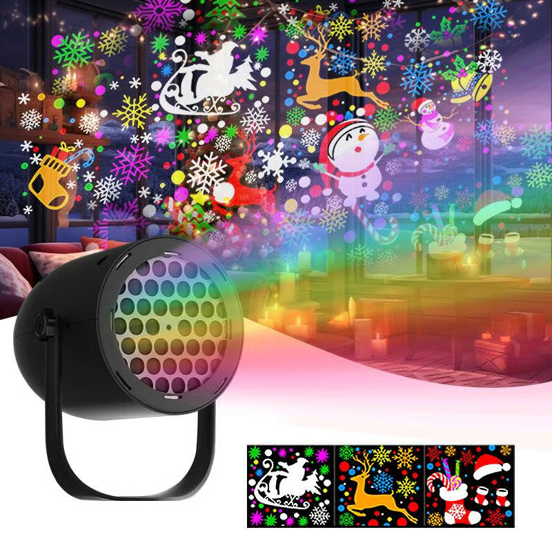 Magical Christmas LED Projector โ 16 Stunning Holiday Patterns to Light Up Your Home