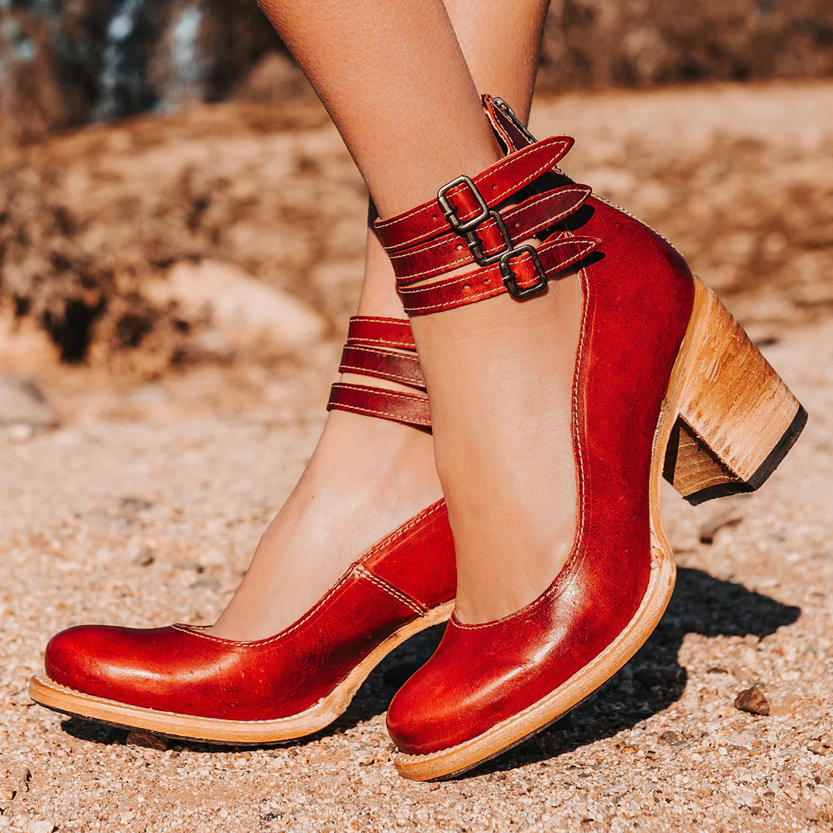 Margaret Comfortable Classic Strap Heels