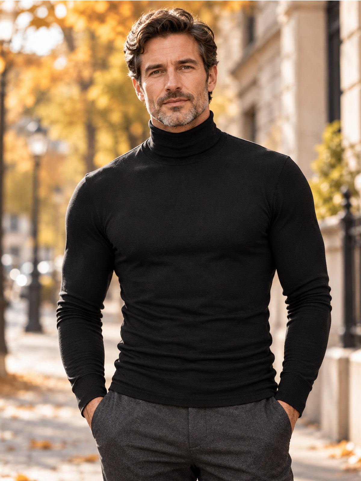 Men's Slim-Fit Turtleneck Top