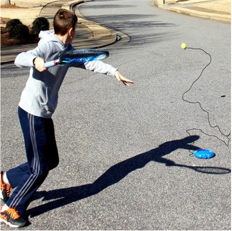 Tennis Trainer – Self-study tool, adjustable height & stable base – improves your swing and accuracy anywhere