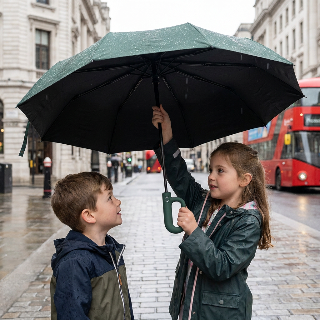 Premium Automatic Folding Umbrella for Sun & Rain – Compact & Windproof