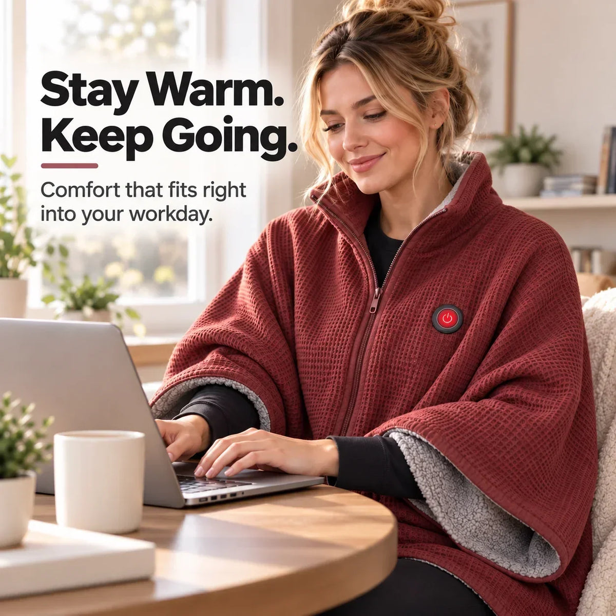 Portable Heated Blanket with USB and 3 Heat Settings
