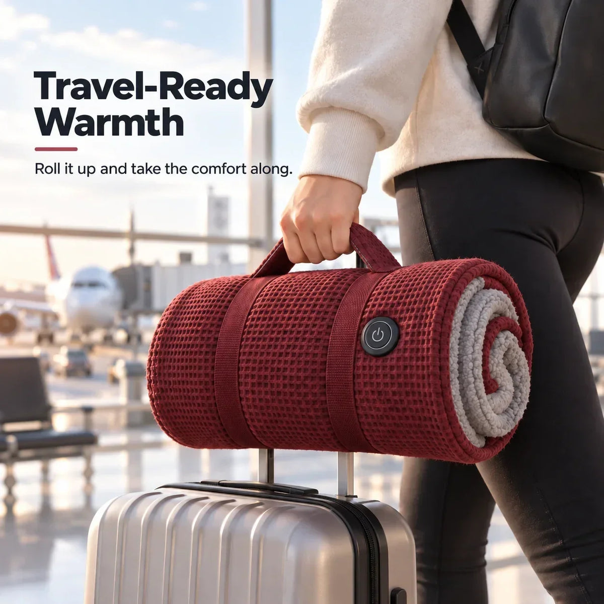 Portable Heated Blanket with USB and 3 Heat Settings