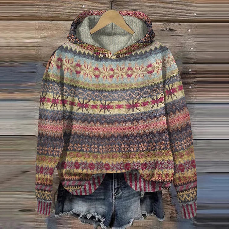 Timeless Patterned Hoodie