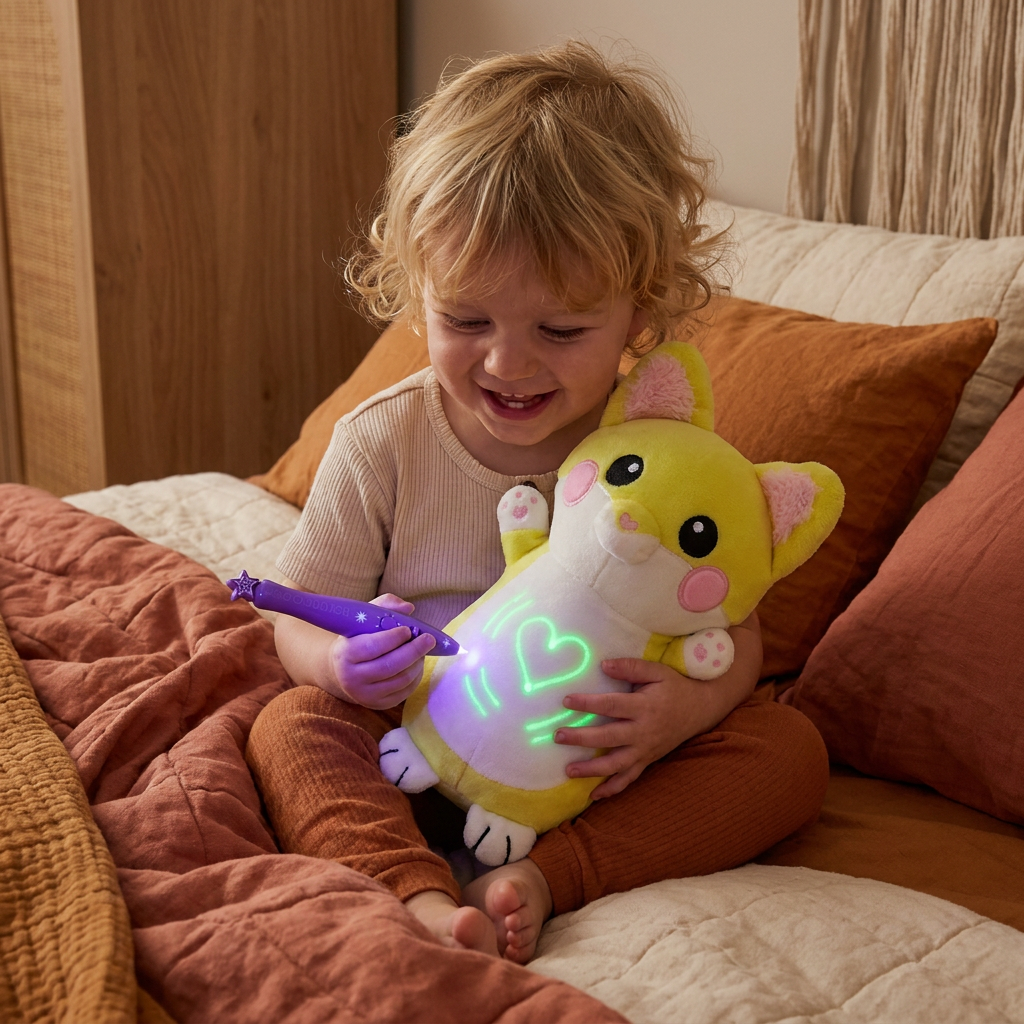 Magic Plush with Glow Drawing Pen – Interactive Light-Up Cuddly Toy for Kids