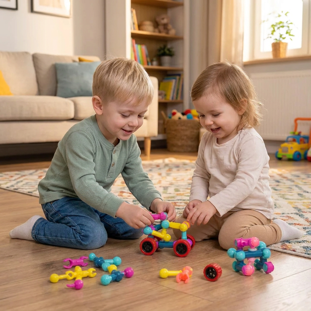 Educational DIY Construction Set with Movable Joints