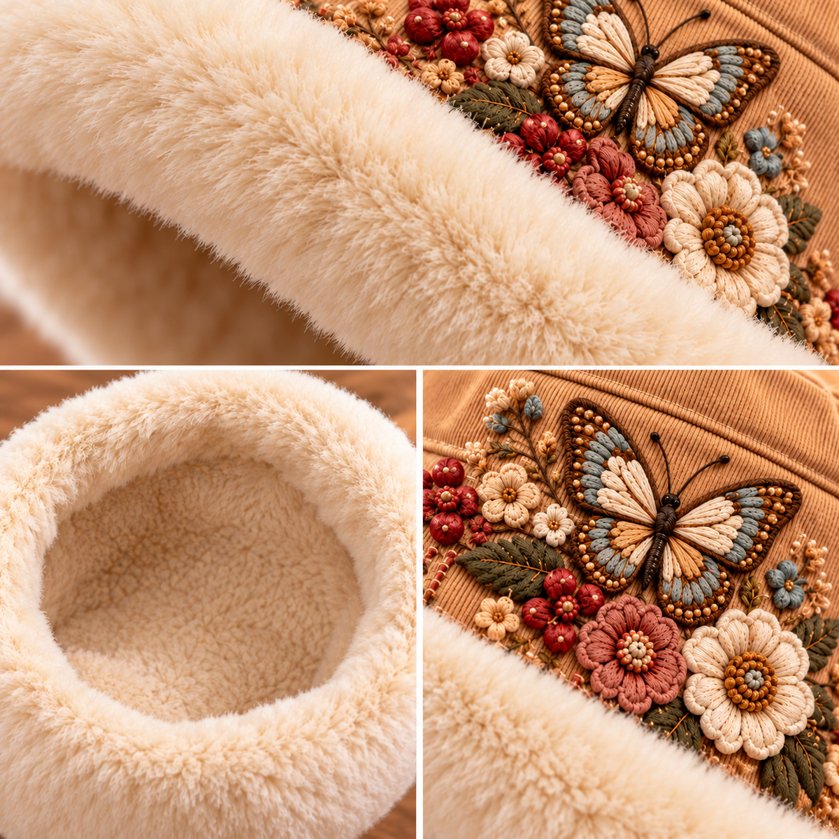 Women's Cozy Plush-Lined Winter Bucket Hat β Floral & Animal Designs