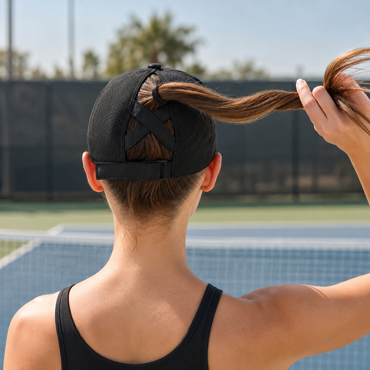 Thrives Outdoor | Ponytaila Crossback Ponytail Sports Cap