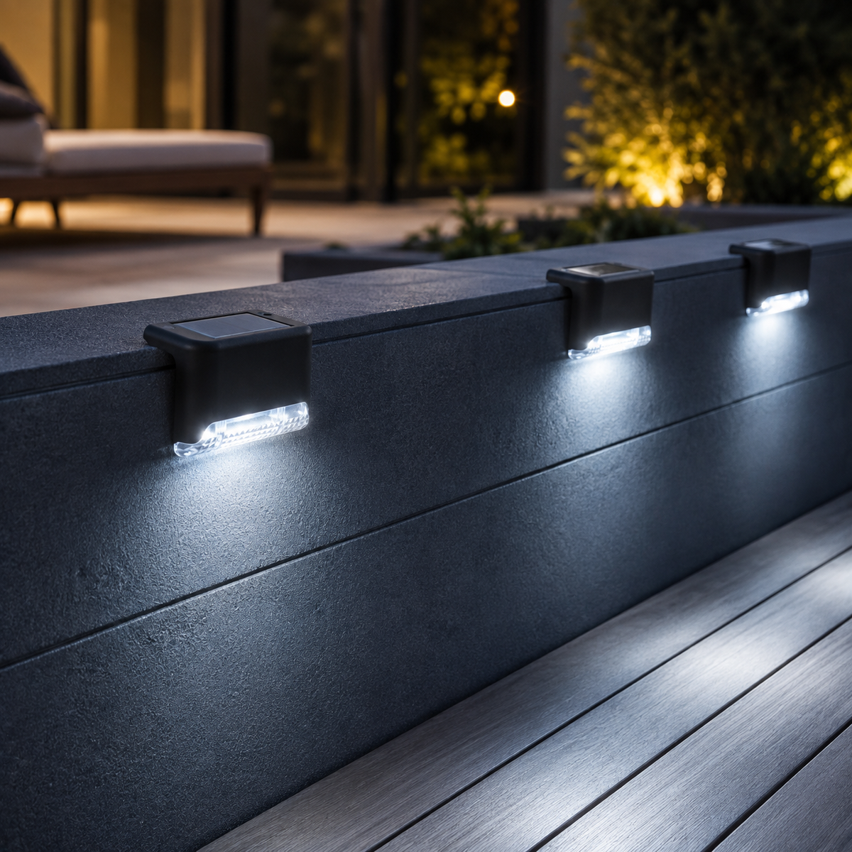 Thrives Outdoor | Soluxe Solar-Powered Outdoor Step Light