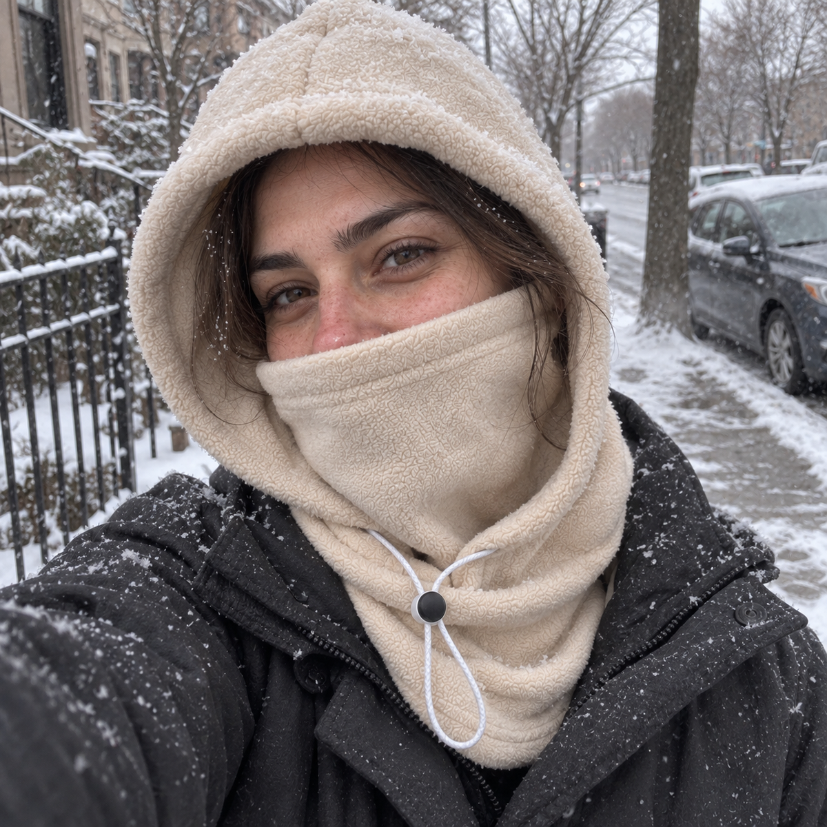 3-in-1 Winter Hood with Face Mask and Neck Warmer