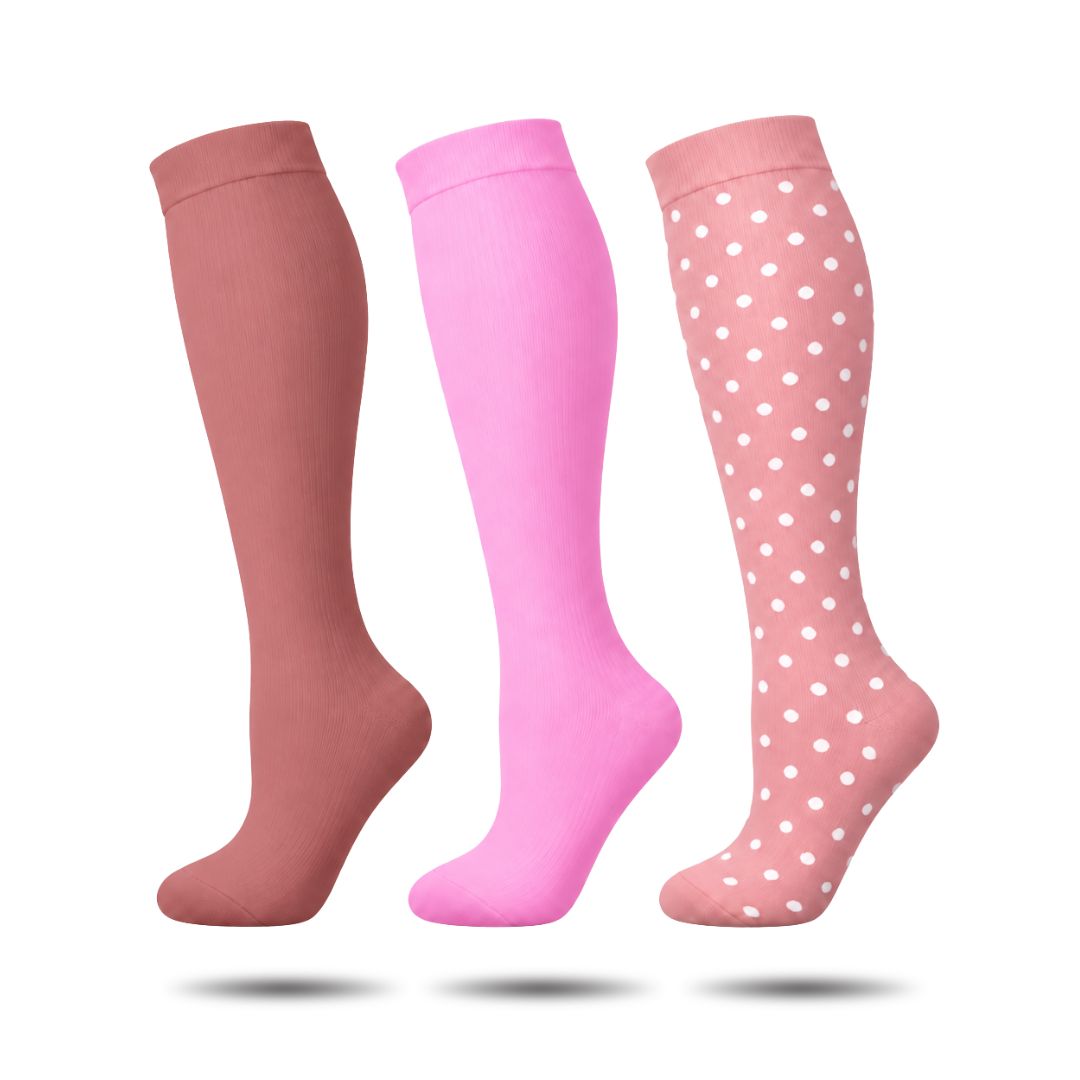 Women's Compression Socks 3-Pack - Premium Support Socks