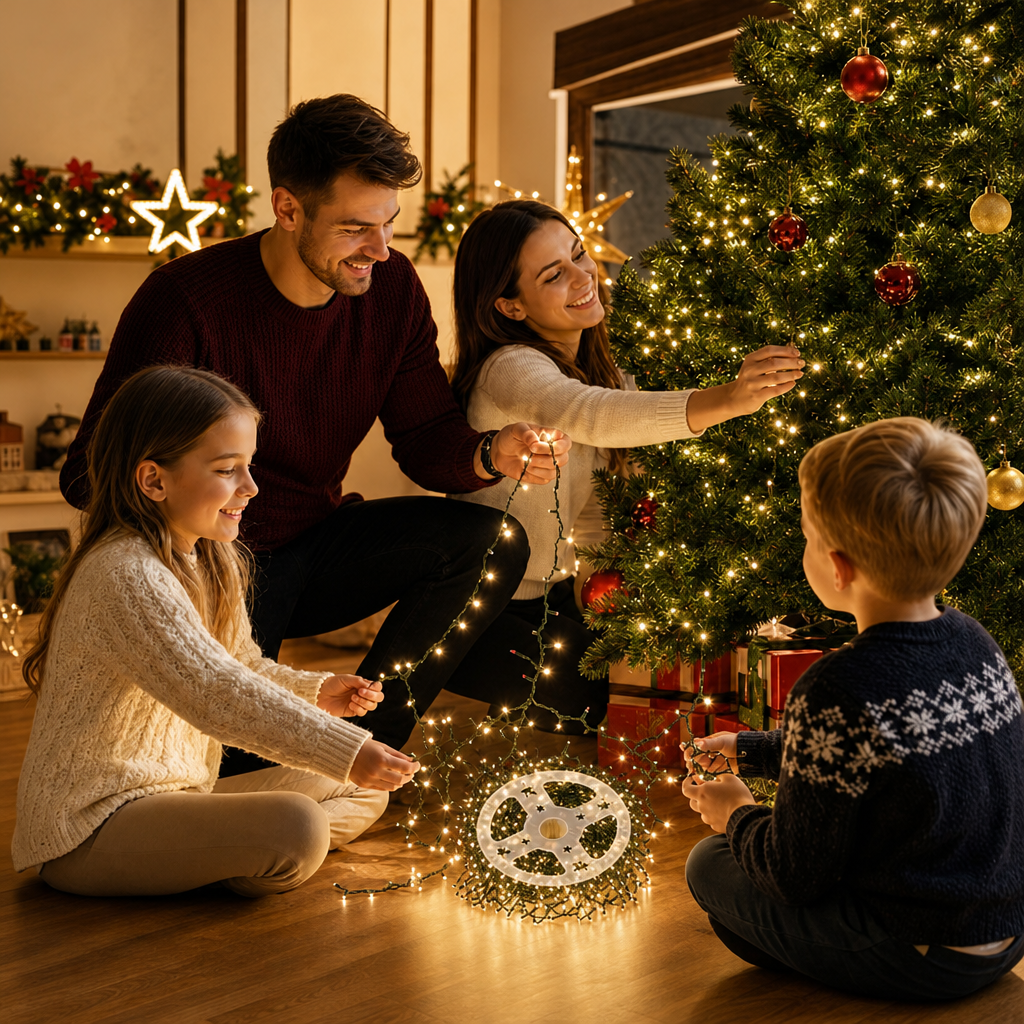 Warm White Christmas Cluster Fairy Lights