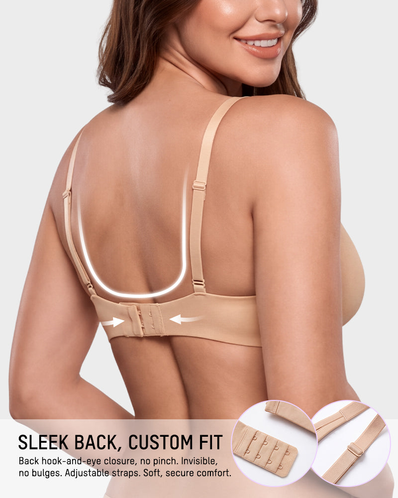 Deep-Plunge Unlined Underwire Bra