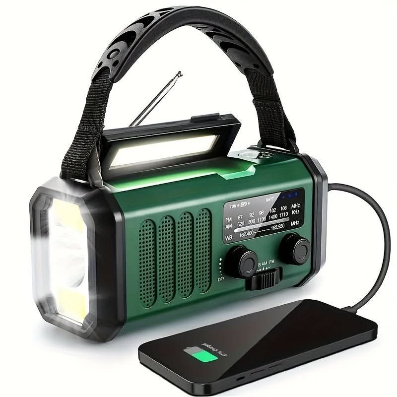 Emergency Radio with Solar, Torch and USB Charging Function