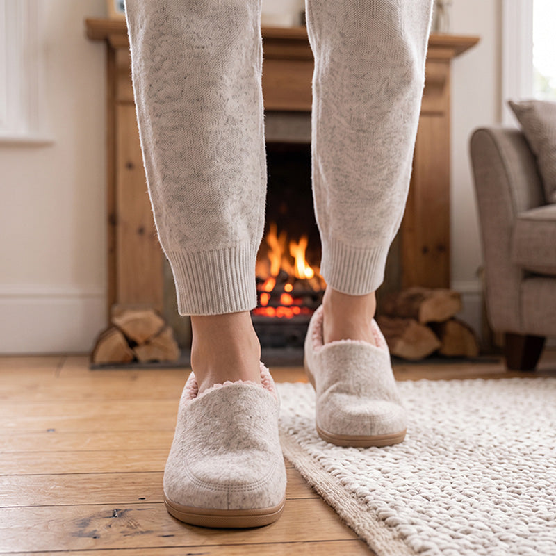 Unisex Orthopaedic House Slippers with Arch Support & Warm Fleece Lining