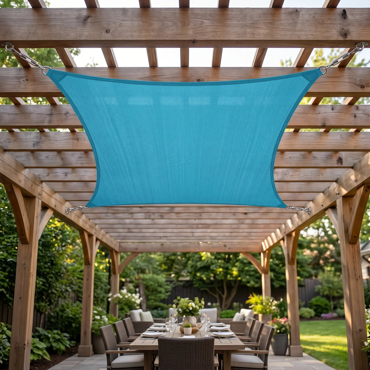 Exposed Outdoor Dining Comfort Patio Shade Sail