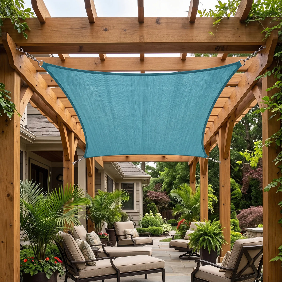 Exposed Outdoor Dining Comfort Patio Shade Sail