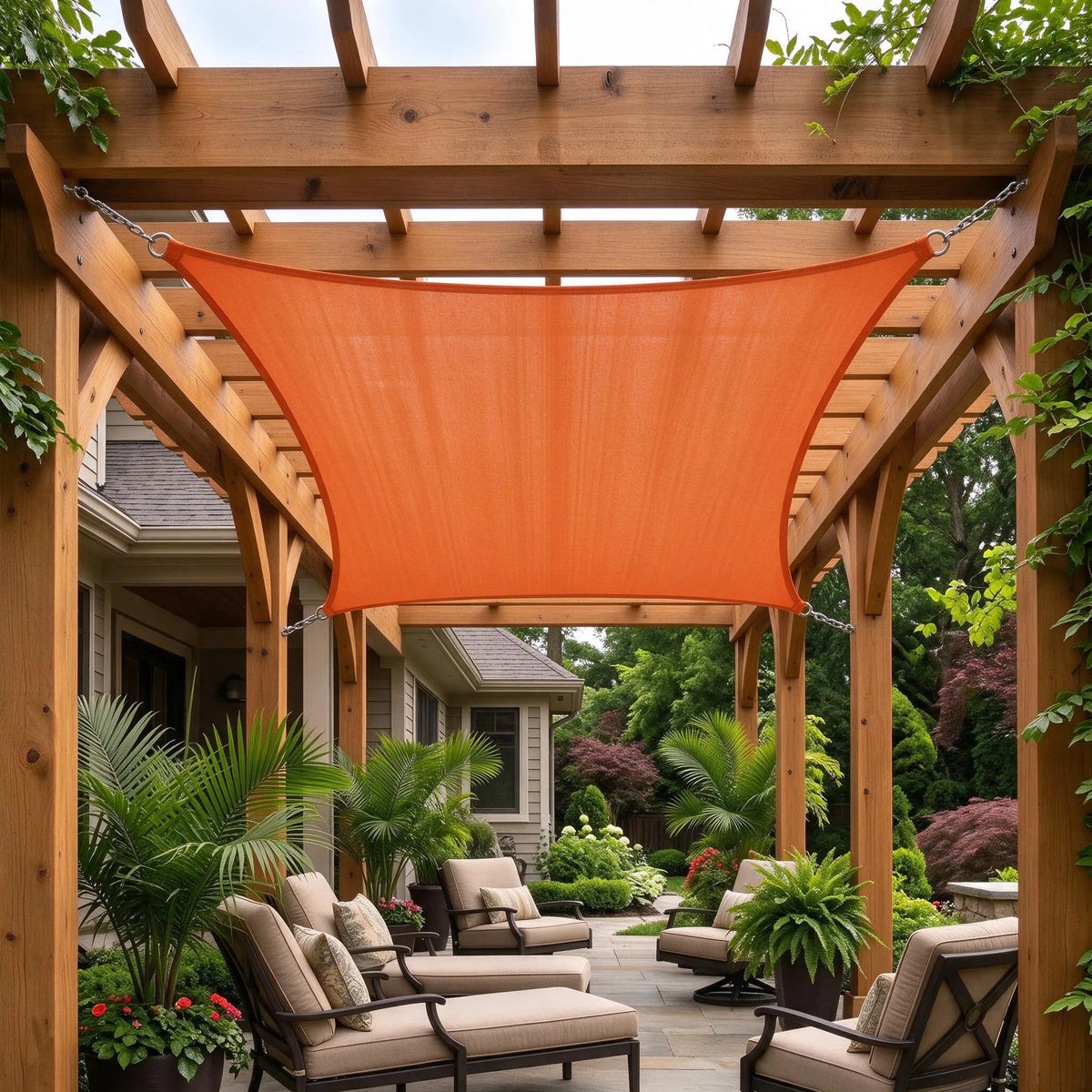Exposed Outdoor Dining Comfort Patio Shade Sail