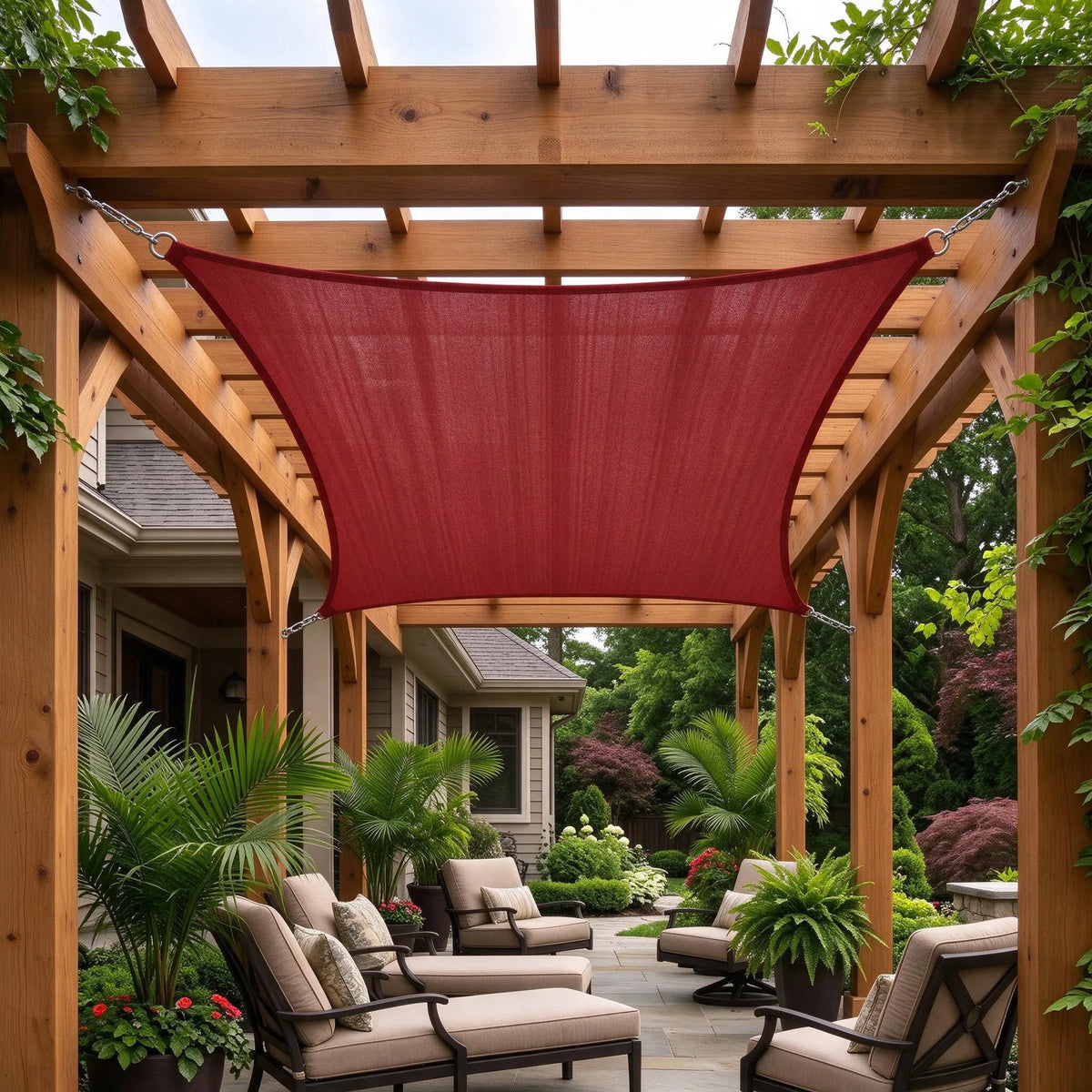 Exposed Outdoor Dining Comfort Patio Shade Sail