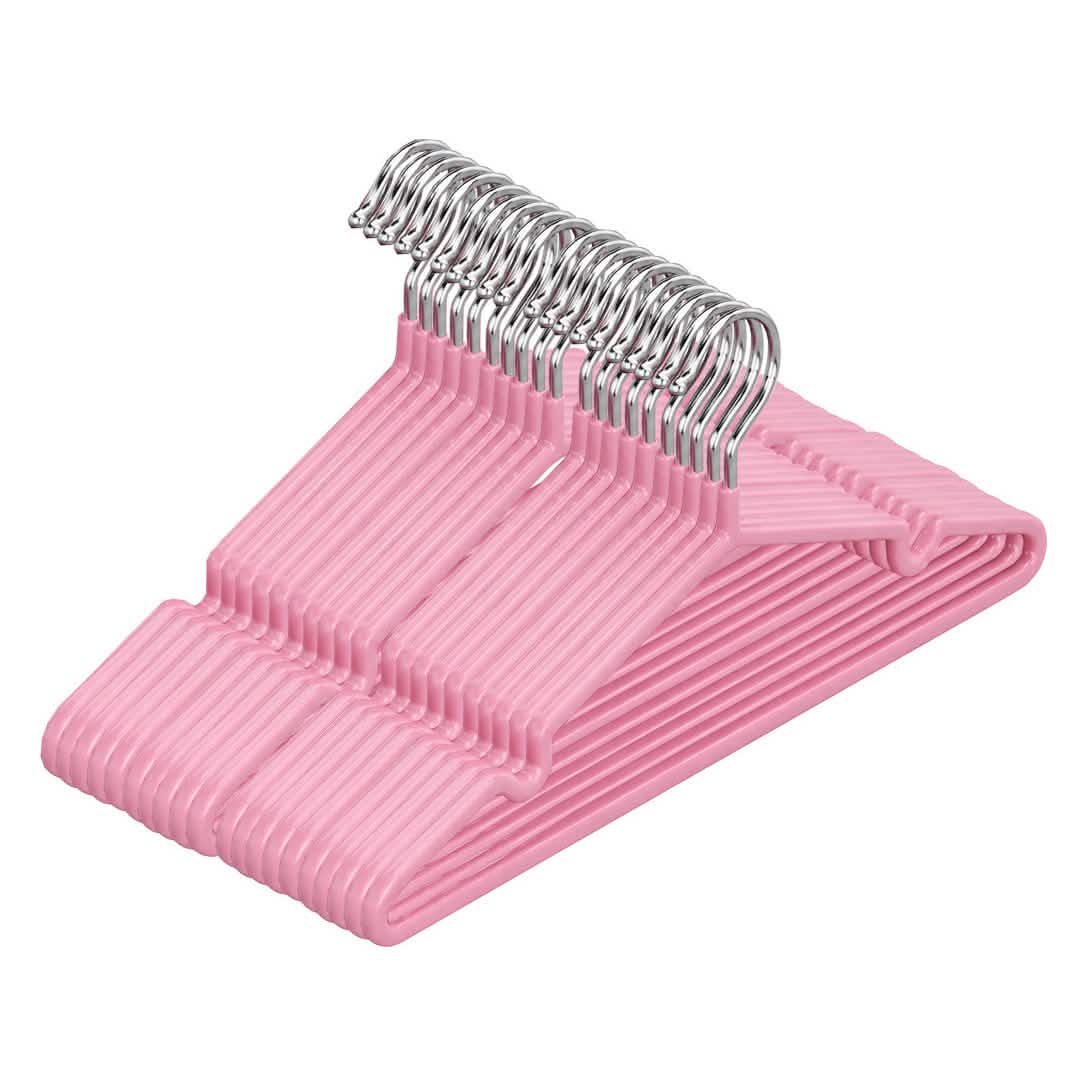 20-Pack: Non-Slip Coated Metal Clothes Hangers, Space Saving