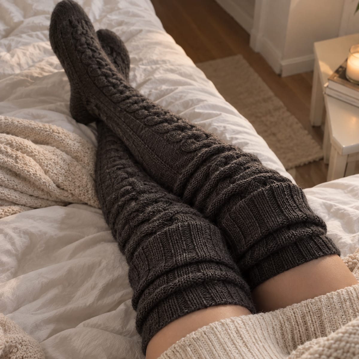 Warm and Comfortable Knee-High Socks