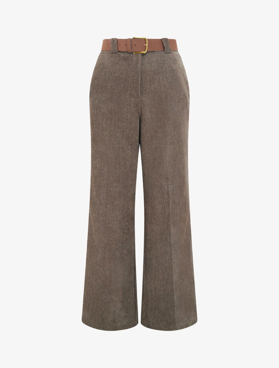 High-Waisted Corduroy Trousers